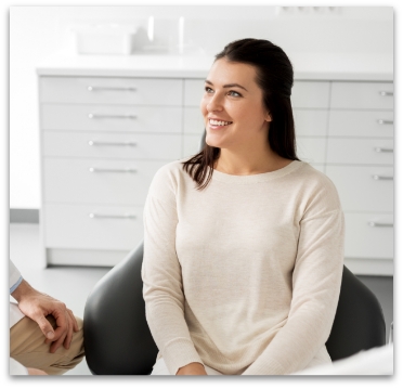 patient speaking with team member in Concord